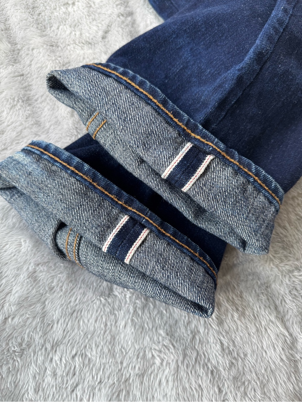 Brave Star USA Made Selvage Denim Jeans 34 Dark Wash Button Fly - Picture 11 of 15